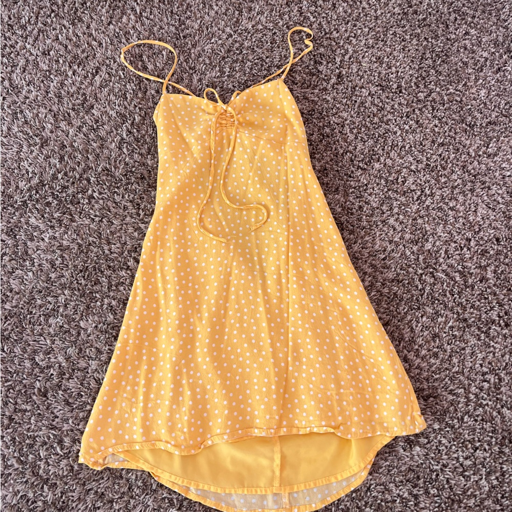 Small yellow summer dress women